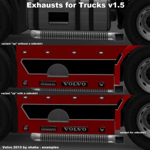 ETS2 Part Mod: Exhausts & Accessories For Trucks V 2.1 1.35.X (Image #3)