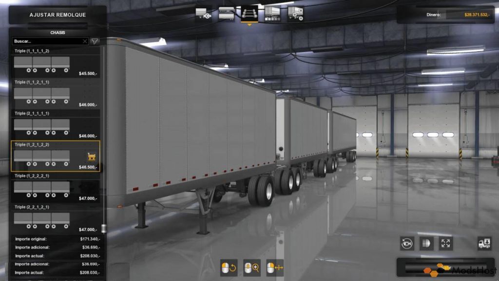 ATS Mod: Triple Trailers Configurations 1.34 (Featured)