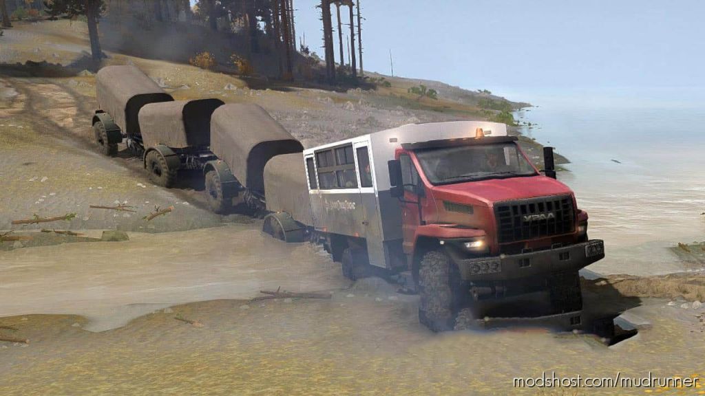 MudRunner Mod: Rafts Garage Trailers V1.1 (Featured)