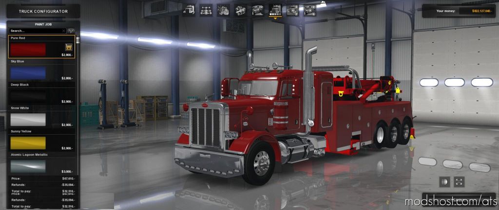 ATS Truck Mod: Peterbilt 388 Heavy Blades Wrecker 1.32.X (Featured)