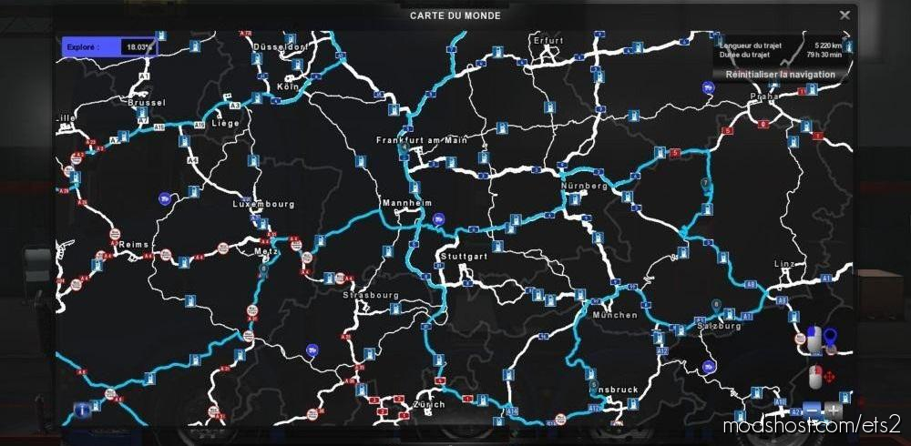 ETS2 Part Mod: Gps Navigator Mod 1.35.X (Featured)