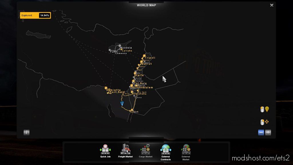 ETS2 Mod: Save Game Profile For Promods V 2.41 Middle East Addon Ets2 1.35 (Featured)