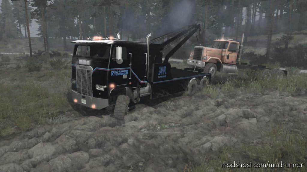 MudRunner Mod: Freightliner Fla 9664 Offroad Truck V1.1 (Featured)