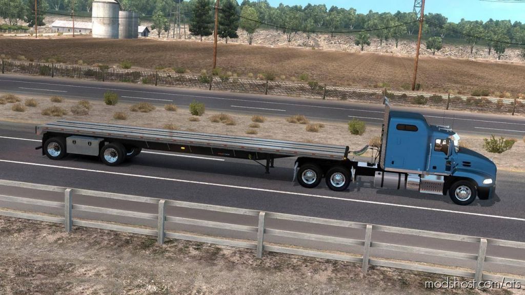 ATS Trailer Mod: Great Dane Flatbed Freight 1.33 (Featured)