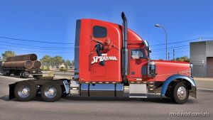 ATS Mod: Spiderman Freightliner Classic Xl Skin (Image #2)