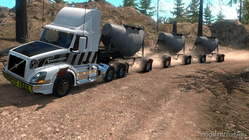 ATS Mod: Triple Cement Trailer Mp-Sp Truckersmp Multiplayer 1.34.X (Featured)