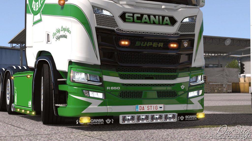 ETS2 Part Mod: Painted Engine Badges For Scania Next Gen V1.1 (Featured)