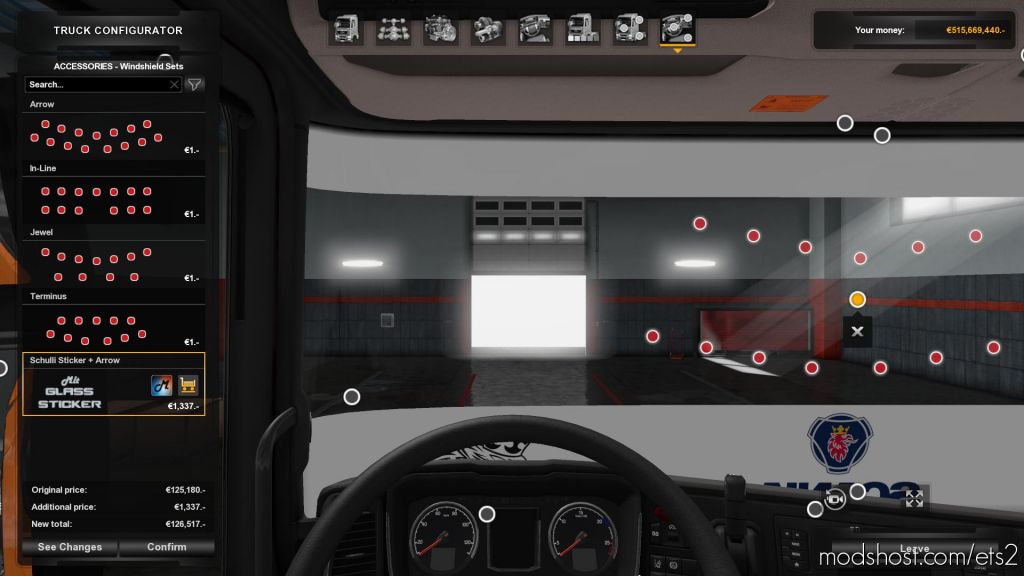 ETS2 Part Mod: Glass Sticker V2.0 1.35 (Featured)