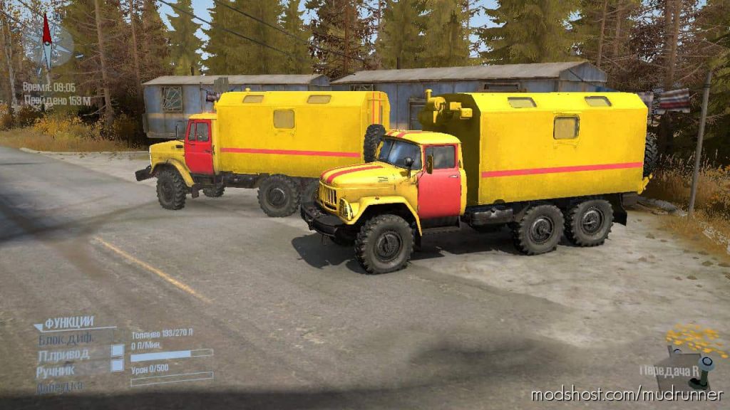 MudRunner Textures Mod: Texture For Zil-131 (In Emergency Gang Style) (Featured)