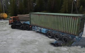 MudRunner Mod: Semi-Container And Tonar Trailer (Featured)