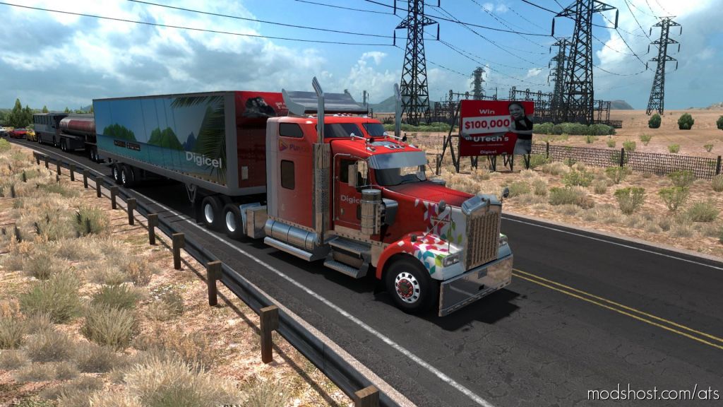 ATS Mod: Digicel Play Skin Pack 1.32 – 1.33.X (Featured)