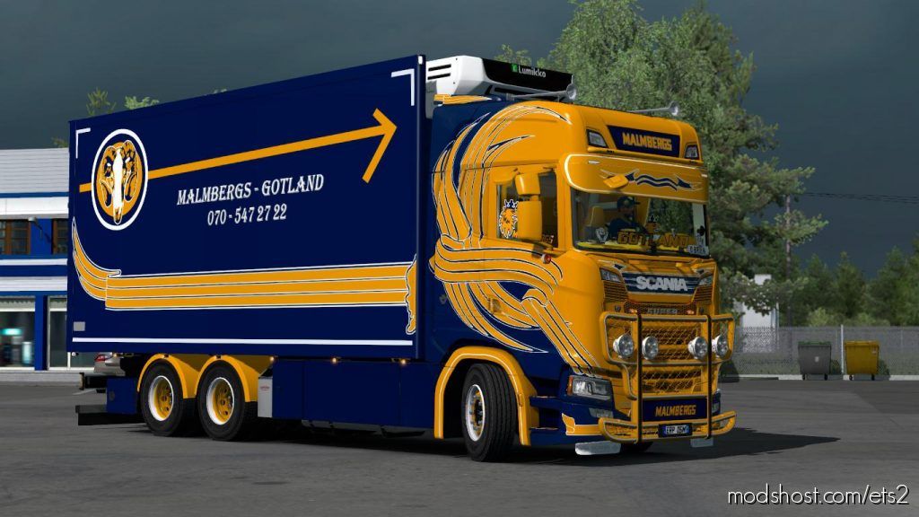 ETS2 Mod: Malmbergs Scania S + Tandem Skin (Featured)