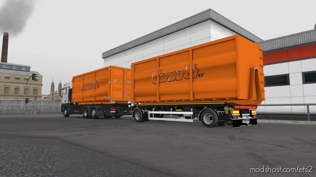 ETS2 Trailer Mod: Din Containers For Madster Man Tgx E6 (Featured)