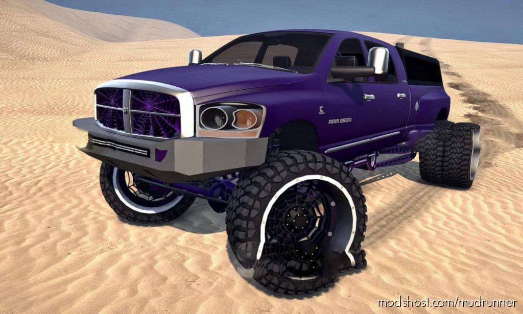 MudRunner Car Mod: 2007 Sema Dodge Ram 2500 Dually (Collision Axles) (Featured)