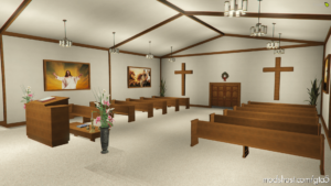 GTA 5 Map Mod: SP & Fivem Church Interior (Image #3)