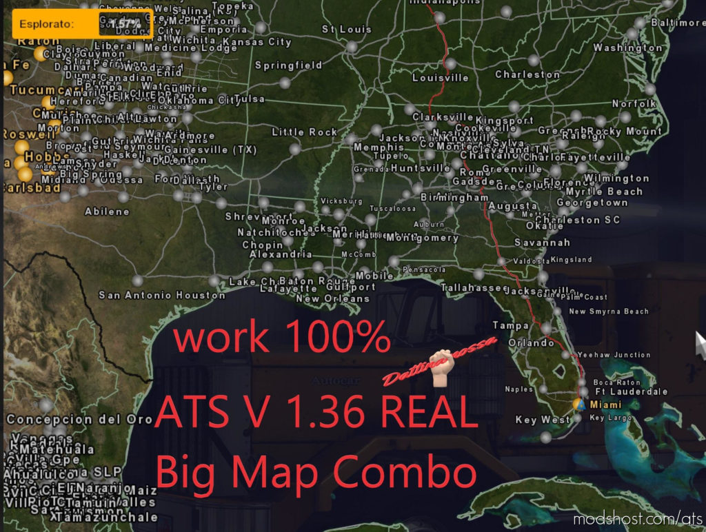 ATS Mod: Super BIG Map Comb Work 100% V1.36.0.1 (Featured)