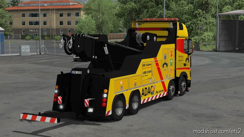 ETS2 Mod: Mercedes Actros Mp4 Crane Truck 1.35 (Featured)