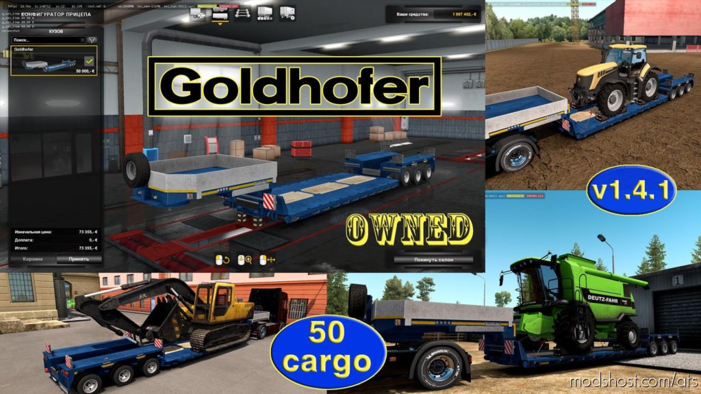 ATS Mod: ATS Compatibility Addon For Goldhofer Trailer 1.36.X (Featured)