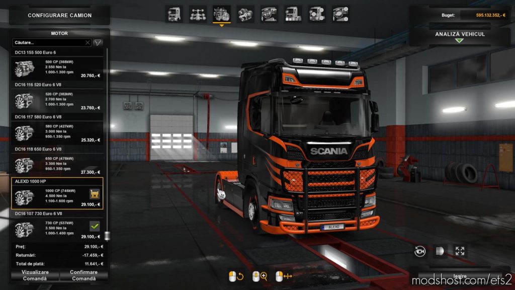 ETS2 Part Mod: Alexd 1000 Hp Engine All Trucks V1.2 1.35.X (Featured)