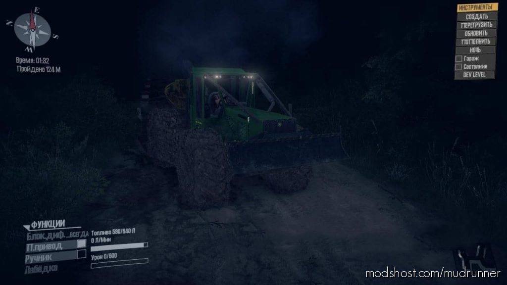 MudRunner Tractor Mod: John Deere Skidder V1.1 (Featured)