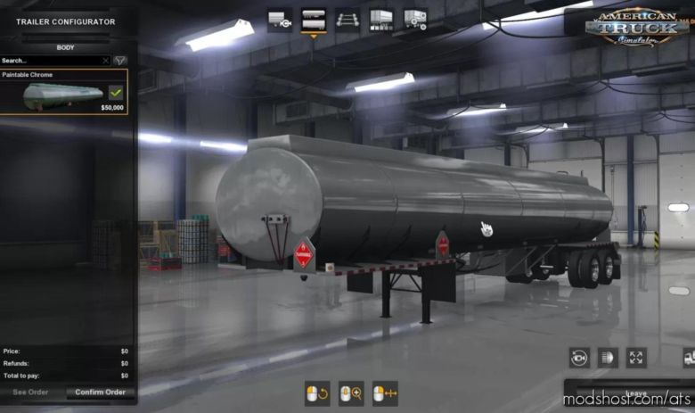 ATS Mod: Ownable SCS Fuel Tanker Trailer Beta 1.36.X (Featured)