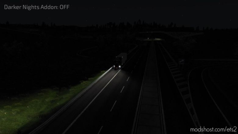 ETS2 Mod: Darker Nights Add-On V1.3 For Realistic Graphics Mod (Featured)