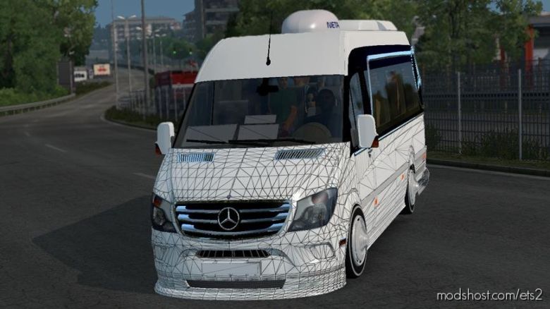 ETS2 Bus Mod: Mercedes Benz Sprinter 2017 Dolmus – V1R20 1.36 (Featured)