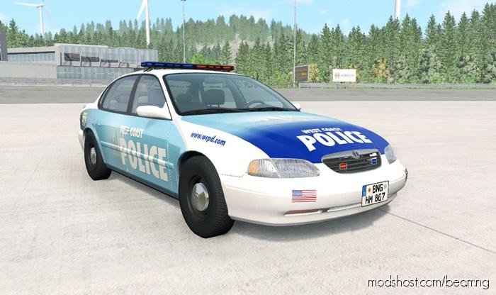 BeamNG Car Mod: Ibishu Pessima 1996 West Coast Police V1.3.2 (Featured)