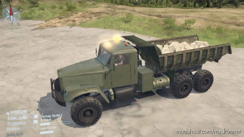 MudRunner Truck Mod: Kraz Mod With Window V2.0 (Featured)