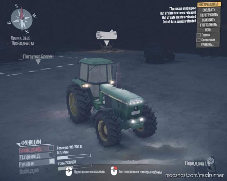 MudRunner Mod: John Deere 4755 Tractor (Featured)