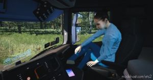 ETS2 Mod: Animated Female Passenger In Truck (With YOU) V2.0.1 (Image #3)