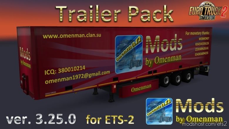 ETS2 Mod: BIG Trailer Pack V3.25.0 By Omenman 1.36.X (Featured)