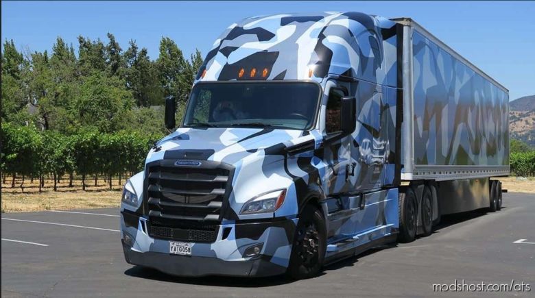 ATS Skin Mod: Freightliner Cascadia Combo Camouflage (Featured)