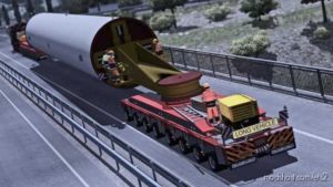 ETS2 Mod: Mega Wind Tower Trailer (Oversize) (Featured)