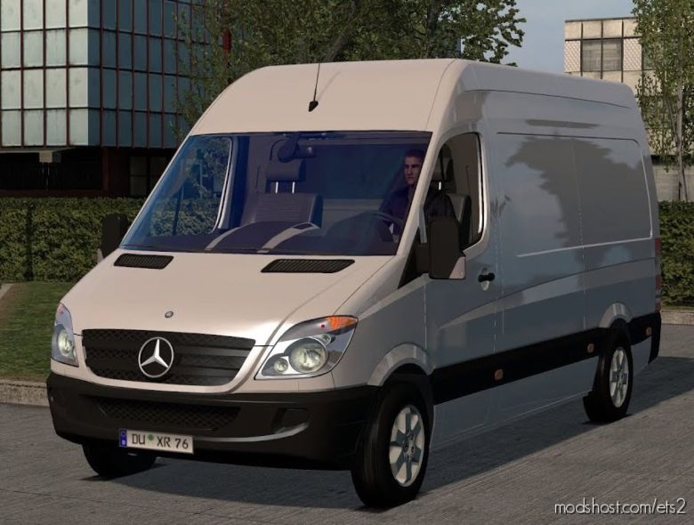 ETS2 Car Mod: Mercedes Sprinter 2009 V1.8 1.36.X (Featured)