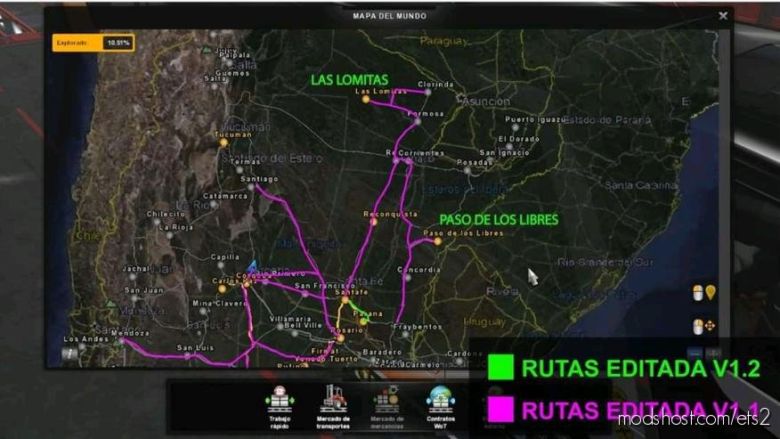 ETS2 Mod: Map Of Argentina V1.23 1.36.X (Featured)