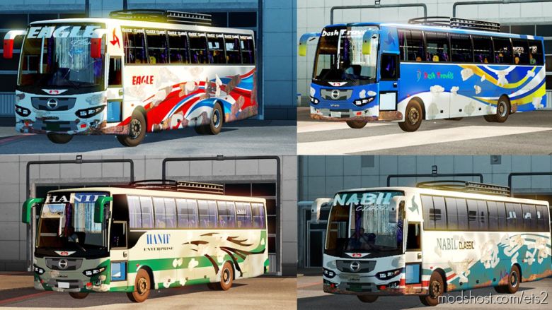 ETS2 Mod: Hino AK1J Dirty Bus Pack 1.35 & 1.36 (Featured)