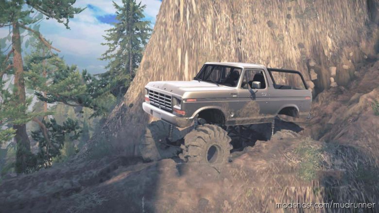 MudRunner Car Mod: 1978 Silver MUD Bronco Bbcustoms (Featured)