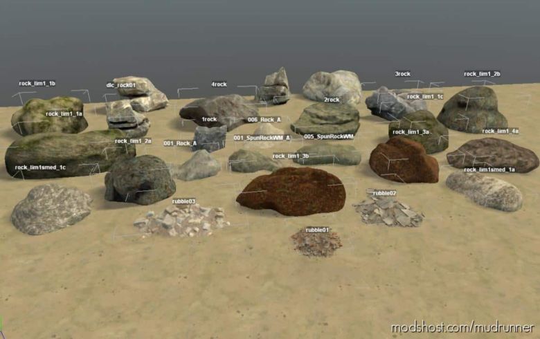 MudRunner Material Mod: Stones For The Map Editor (Featured)