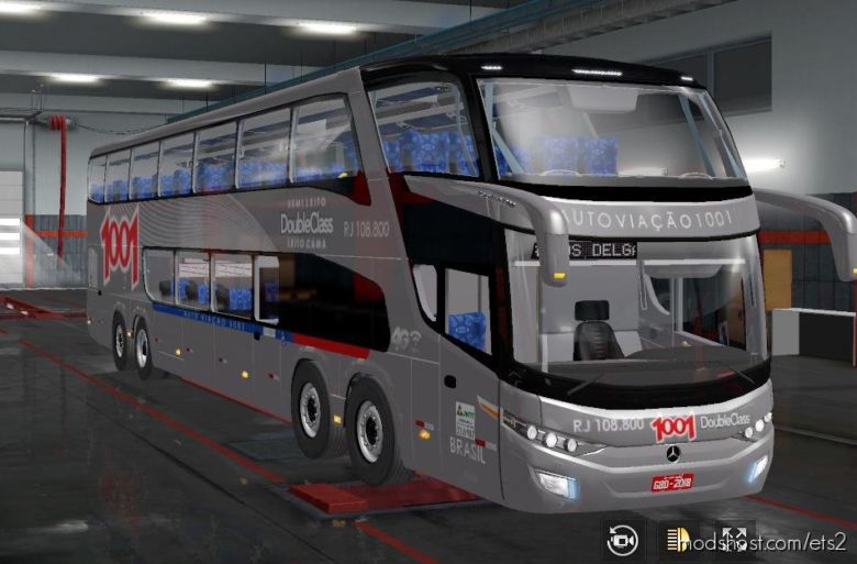 ETS2 Bus Mod: Mercedes Marcopolo Paradiso 1800 G7 DD 15M O-500 Rsdd V3.5 1.36.X (Featured)