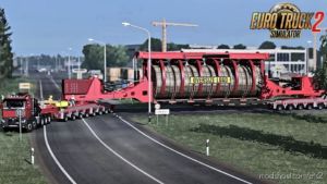 ETS2 Trailer Mod: Mega Industrial Cable Reel Transport With Support Trucks 1.36.X (Image #3)