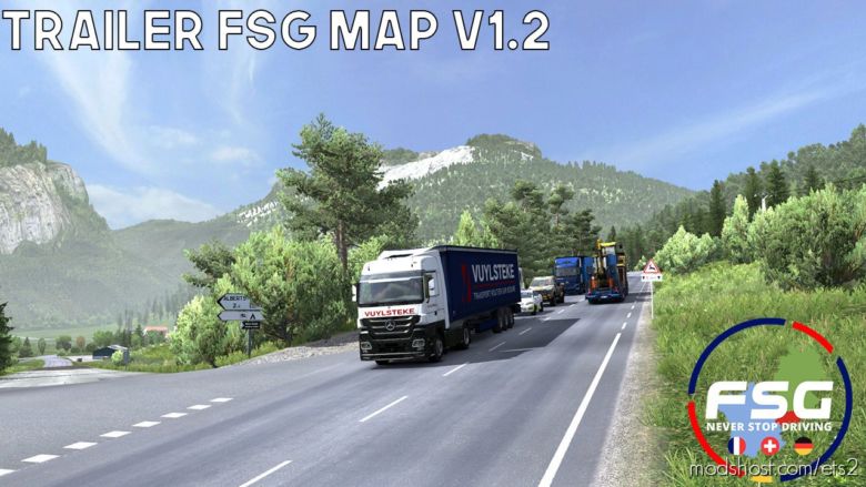 ETS2 Mod: Map Of Alsace (FSG) Scale 1:1 V1.2 1.36.X (Featured)