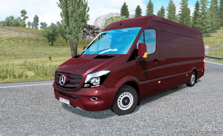 ETS2 Bus Mod: Mercedes-Benz Sprinter 315 CDI LWB 2015 (V1.8.2) (Featured)