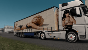 ETS2 Skin Mod: WOMAN TRUCK SKİN Trailer SKİN (Image #2)