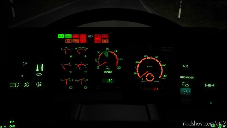 ETS2 Part Mod: Scania 4-Series Gauges 1.36.X (Featured)