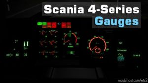 ETS2 Part Mod: Scania 4-Series Gauges 1.36.X (Image #3)