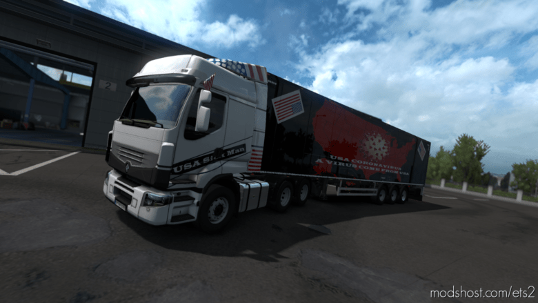 ETS2 Pack Mod: USA Covid-19 Trailer Skin (Featured)