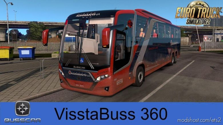 ETS2 Mod: Scania Busscar NEW Visstabuss 360 V2.5 (Featured)