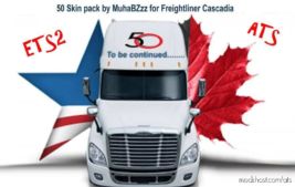 ATS Mod: 50 Skins Pack For Freightliner Cascadia ATS 1.37.X (Image #3)