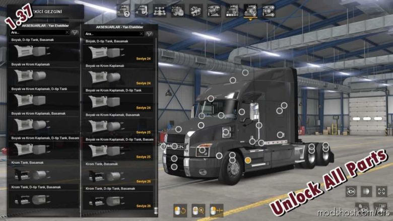 ATS Mod: Unlock ALL Parts 1.37X (Featured)